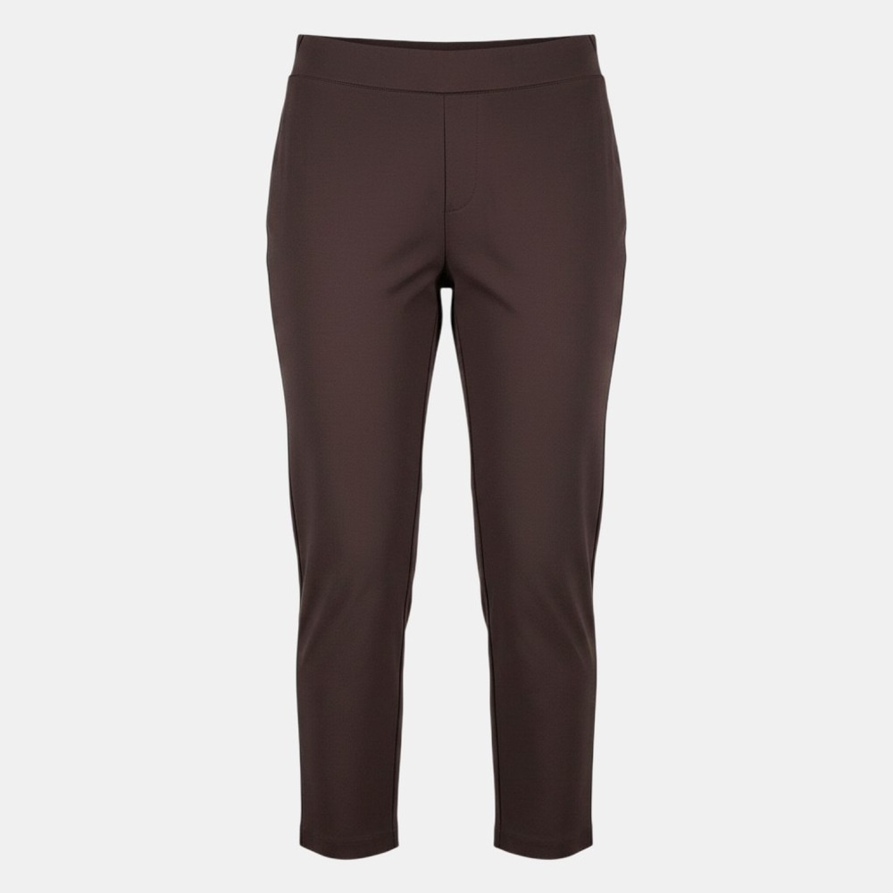 Michael Kors Womens Medium M Brown Stretch Ankle Pants Pull‎ On Career Trousers